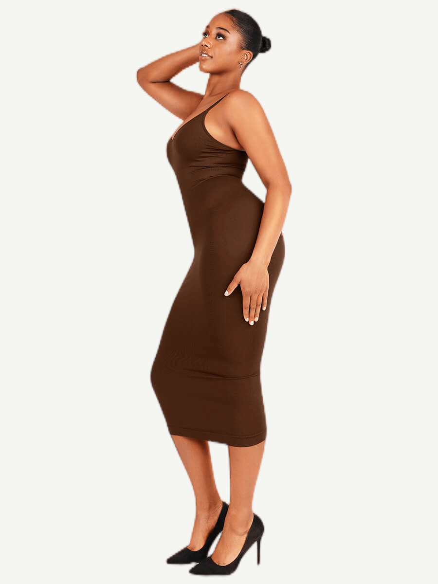 Snatched V-Neck Seamless Shaper Dress
