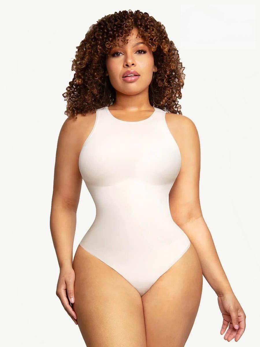 Sustainable Seamless Outer Crew Thong Bodysuit