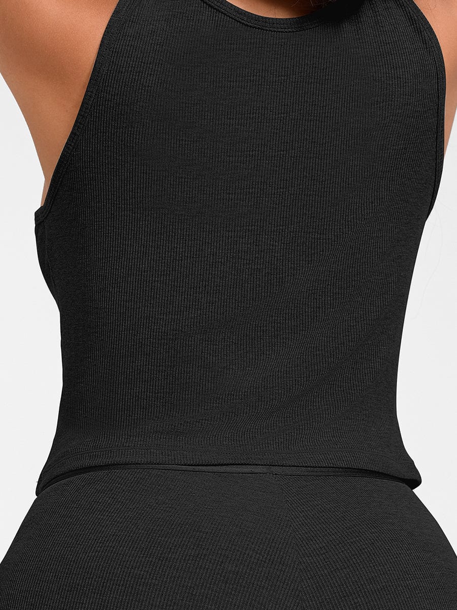 Rayon Ribbed Wide Breathable Strap Tank Top
