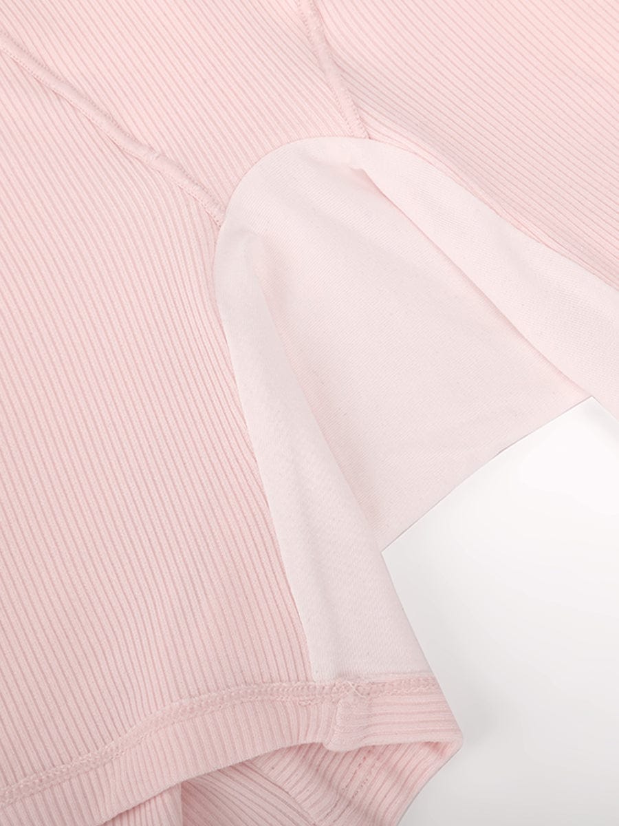 Rayon Ribbed Fitted Boxer Mid Waist Breathable Shorts