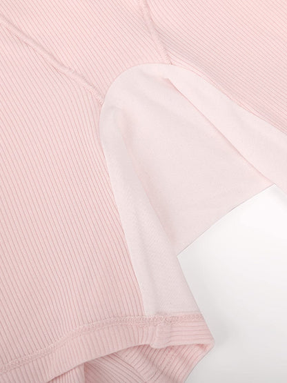 Rayon Ribbed Fitted Boxer Mid Waist Breathable Shorts