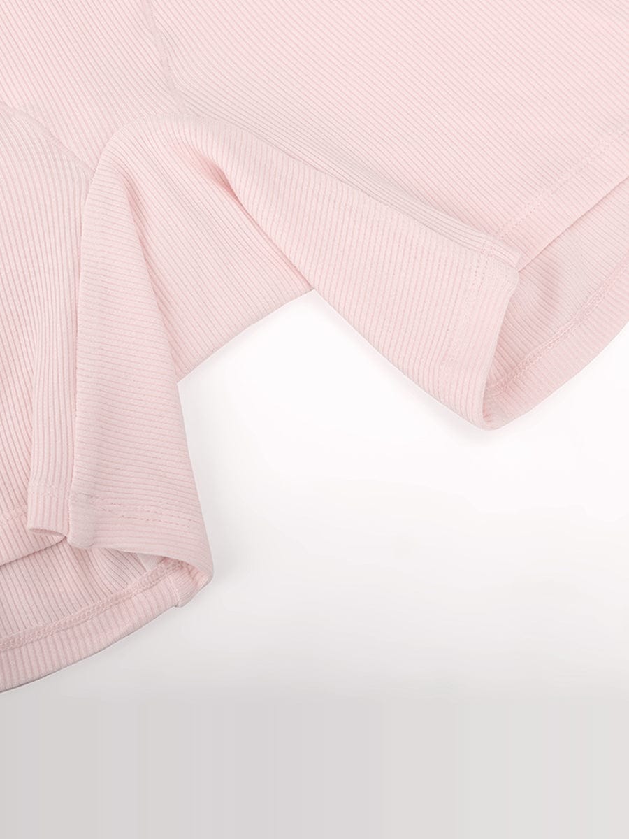 Rayon Ribbed Fitted Boxer Mid Waist Breathable Shorts