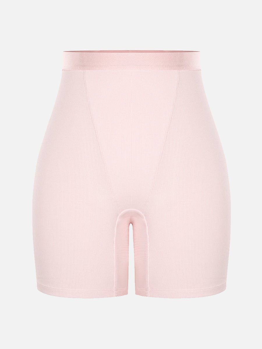 Rayon Ribbed Fitted Boxer Mid Waist Breathable Shorts