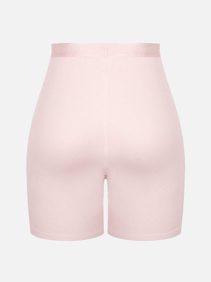 Rayon Ribbed Fitted Boxer Mid Waist Breathable Shorts