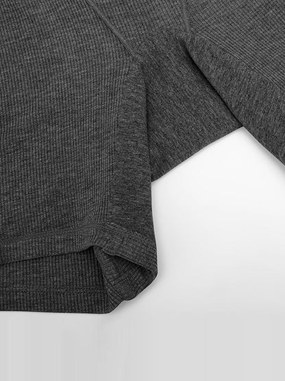 Rayon Ribbed Fitted Boxer Mid Waist Breathable Shorts