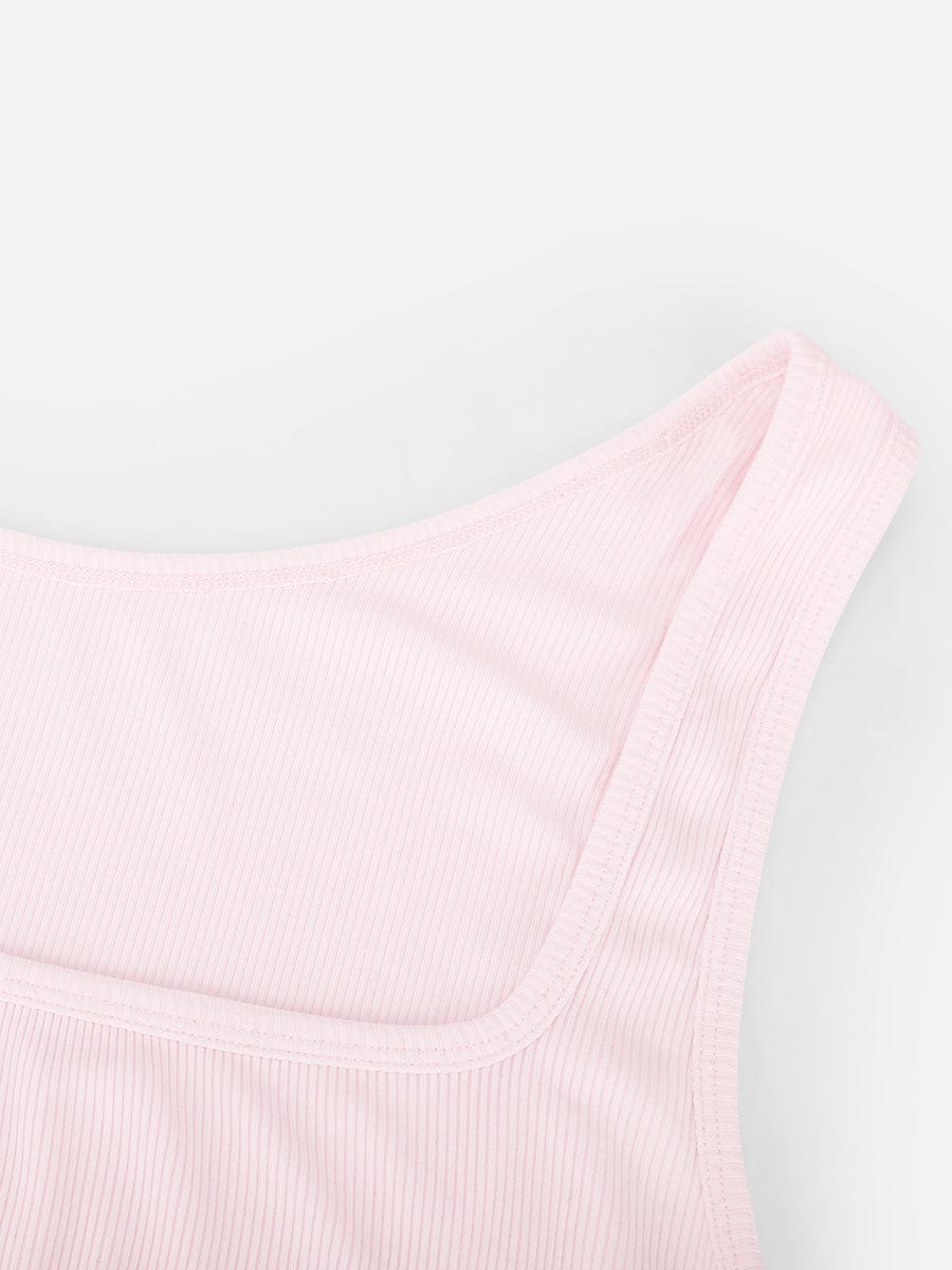 Rayon Ribbed Wide Breathable Strap Tank Top