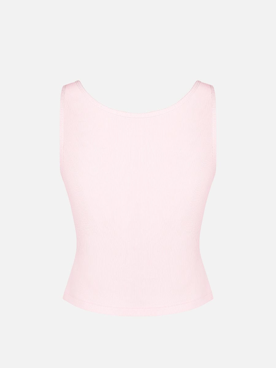 Rayon Ribbed Wide Breathable Strap Tank Top