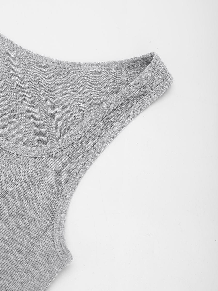 Rayon Ribbed Wide Breathable Strap Tank Top