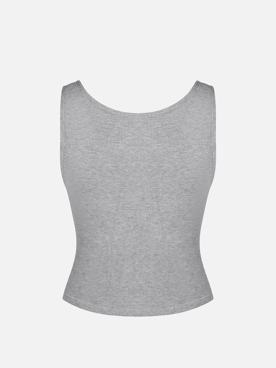 Rayon Ribbed Wide Breathable Strap Tank Top