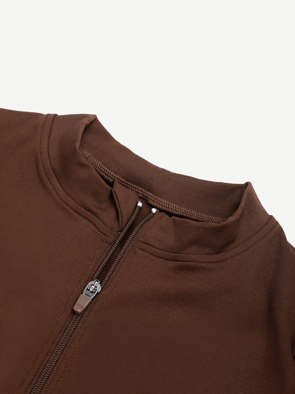 Seamless Full-Zip Running Top with Thumbhole Sleeves