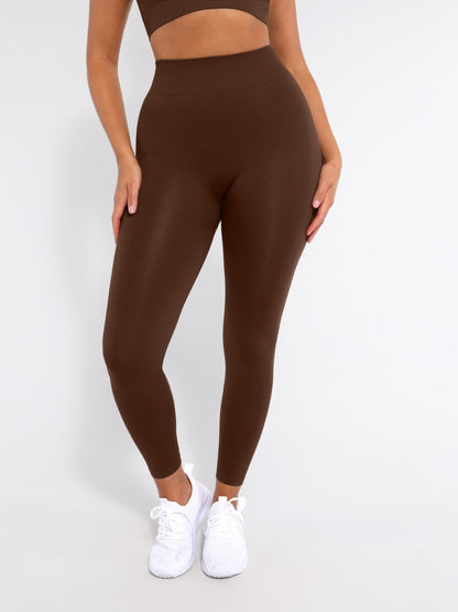 Seamless High-Waisted Slimming Yoga Leggings with Leg Shaping