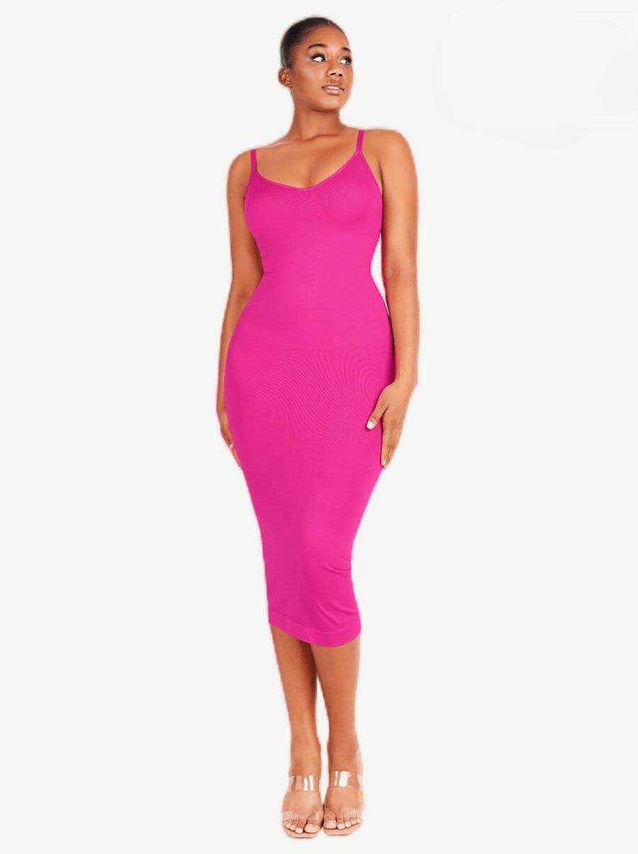 Eco-Friendly Snatched V-Neck Seamless Shaper Dress