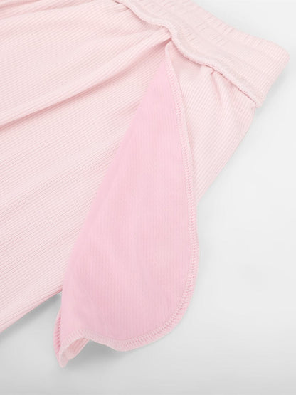 Rayon Ribbed Wide Leg Lounge Pants