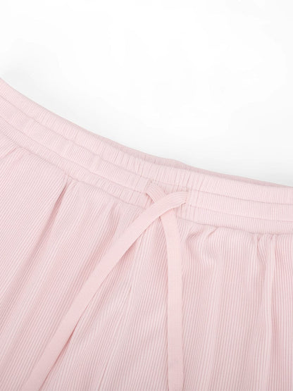 Rayon Ribbed Wide Leg Lounge Pants