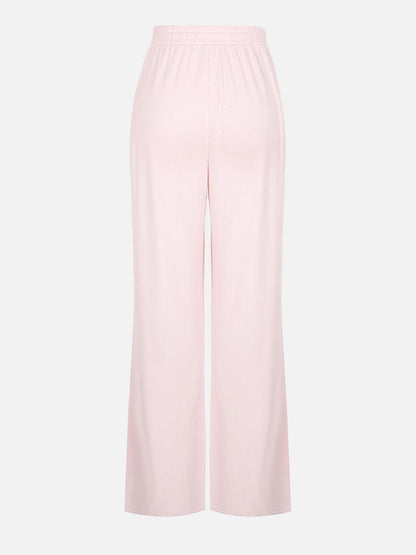 Rayon Ribbed Wide Leg Lounge Pants