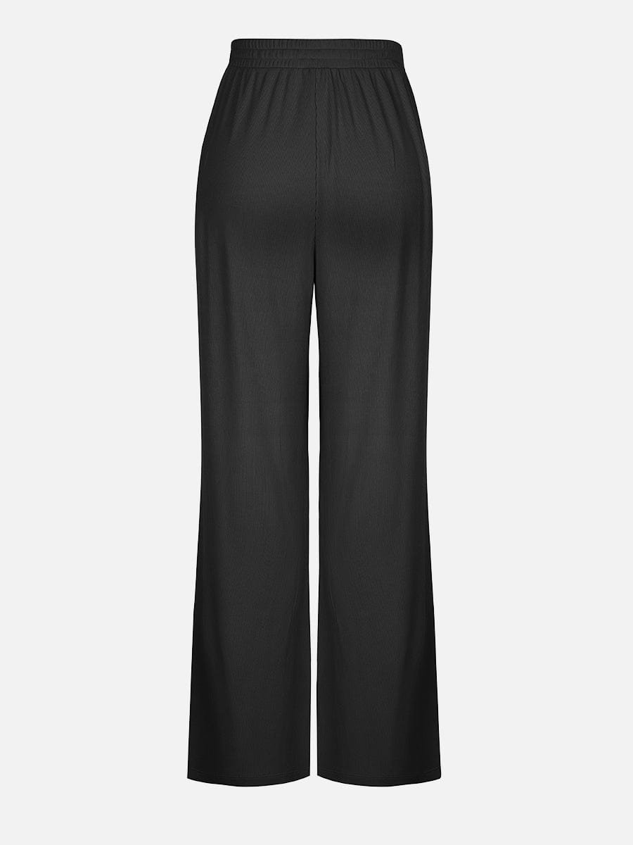 Rayon Ribbed Wide Leg Lounge Pants