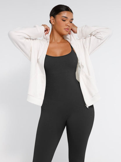 Stretchy Seamless Tummy Control Jumpsuit with Removable Cups