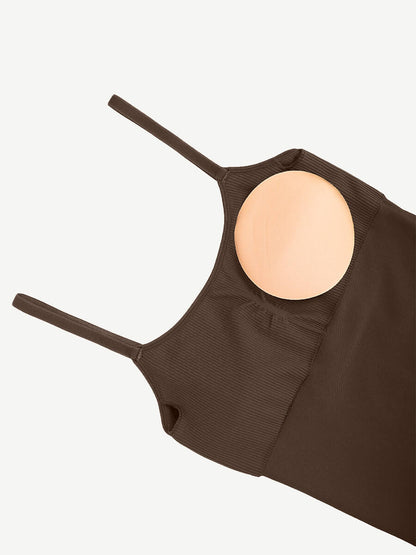 Stretchy Seamless Tummy Control Jumpsuit with Removable Cups