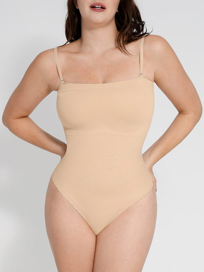 Seamless Sculpting Thong Bodysuit with Detachable Straps