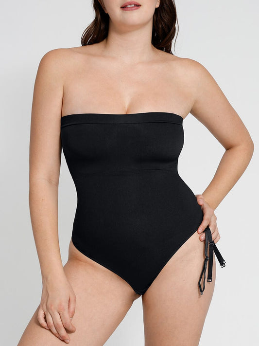 Seamless Sculpting Thong Bodysuit with Detachable Straps