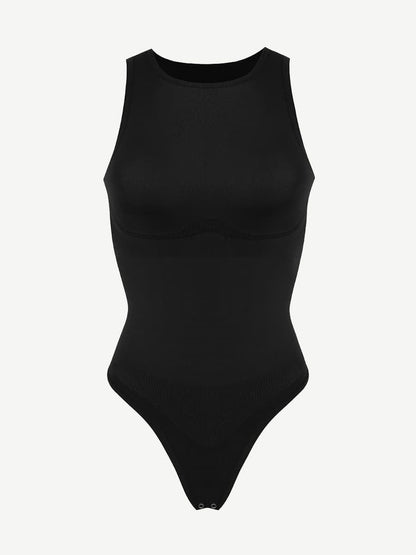 Sustainable Seamless Outer Crew Thong Bodysuit