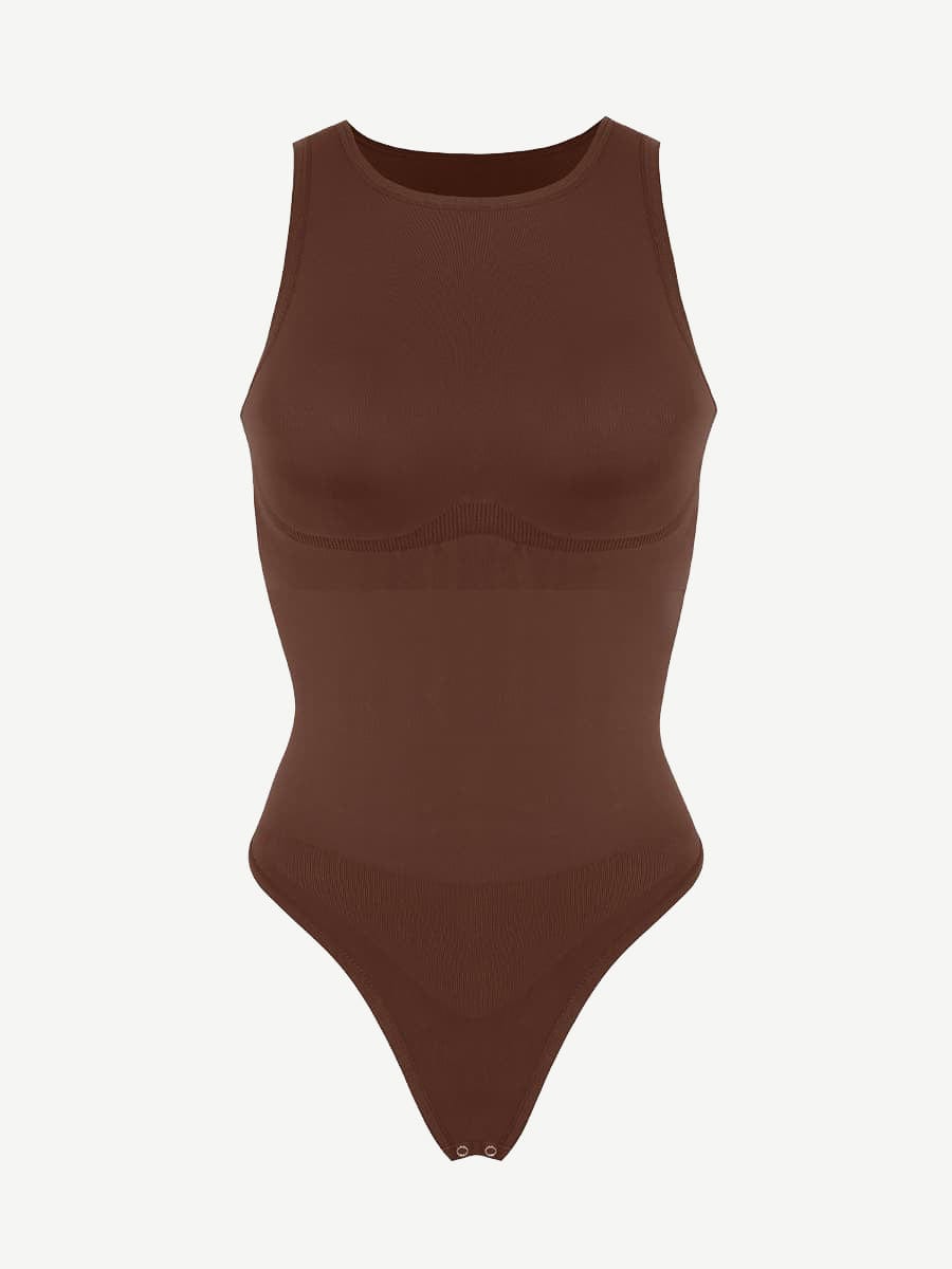 Sustainable Seamless Outer Crew Thong Bodysuit