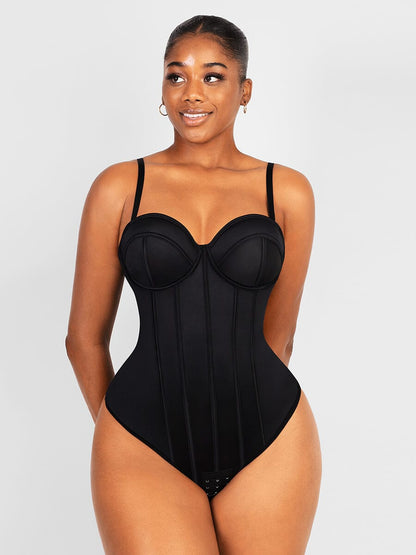 Strapless Bodysuit Shapewear with Built-in Cups