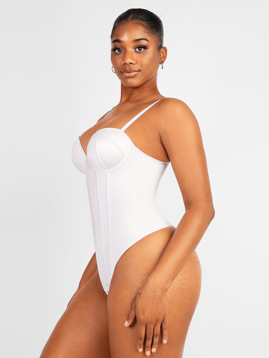 Strapless Bodysuit Shapewear with Built-in Cups