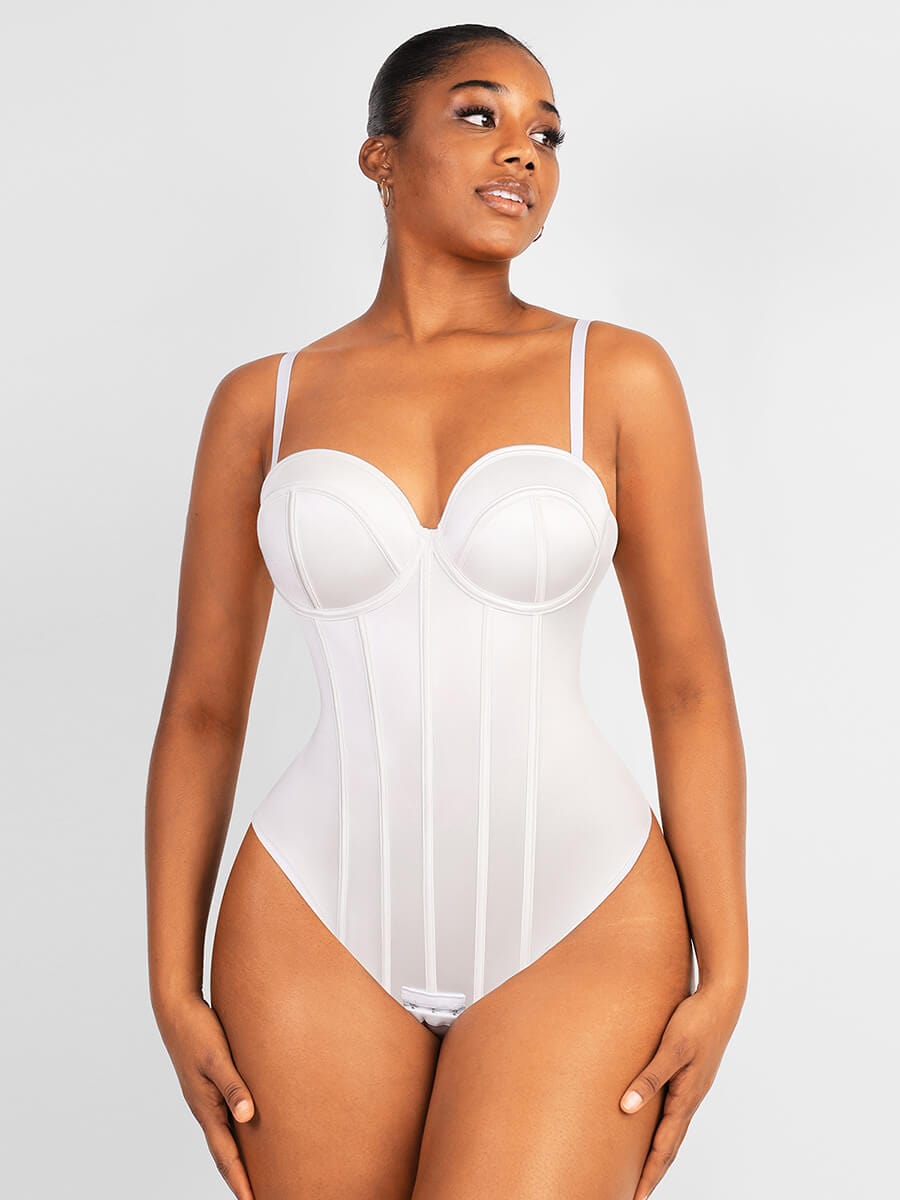 Strapless Bodysuit Shapewear with Built-in Cups