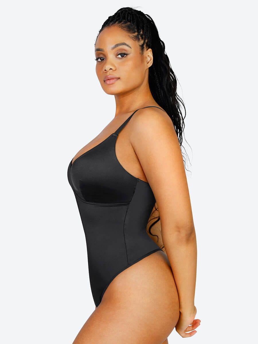 Shaping Thong Bodysuit with Built-in Elastic Mesh