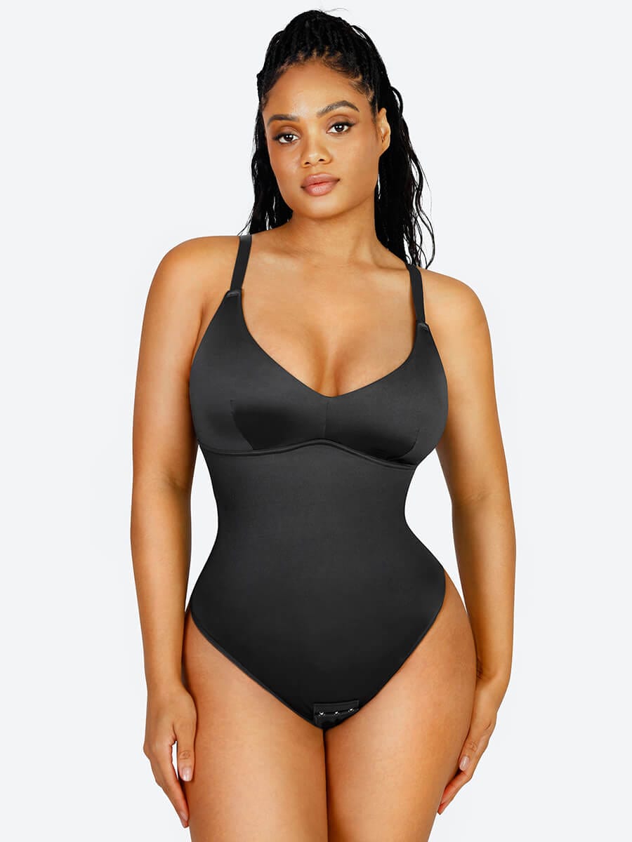 Shaping Thong Bodysuit with Built-in Elastic Mesh