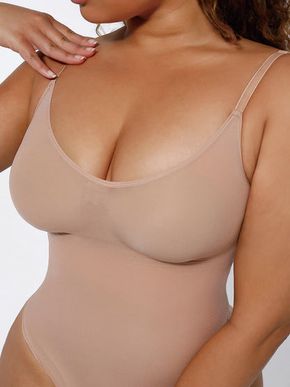 Seamless Sculpted Bust Thong Bodysuit