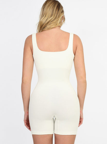 One-Piece Square Neck Sports Romper