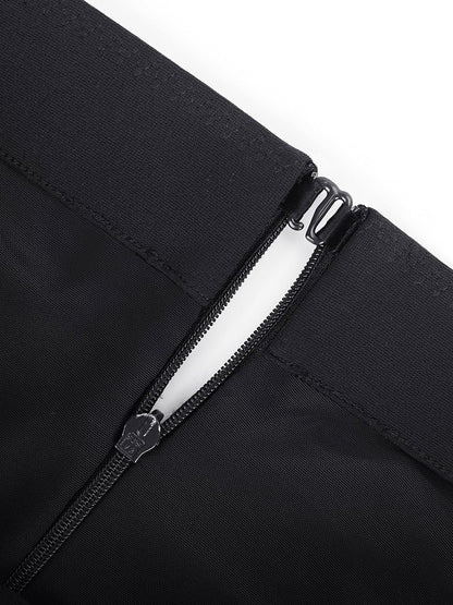 Straight-Leg Waist Trimming Pants with Built-In Shaping Shorts